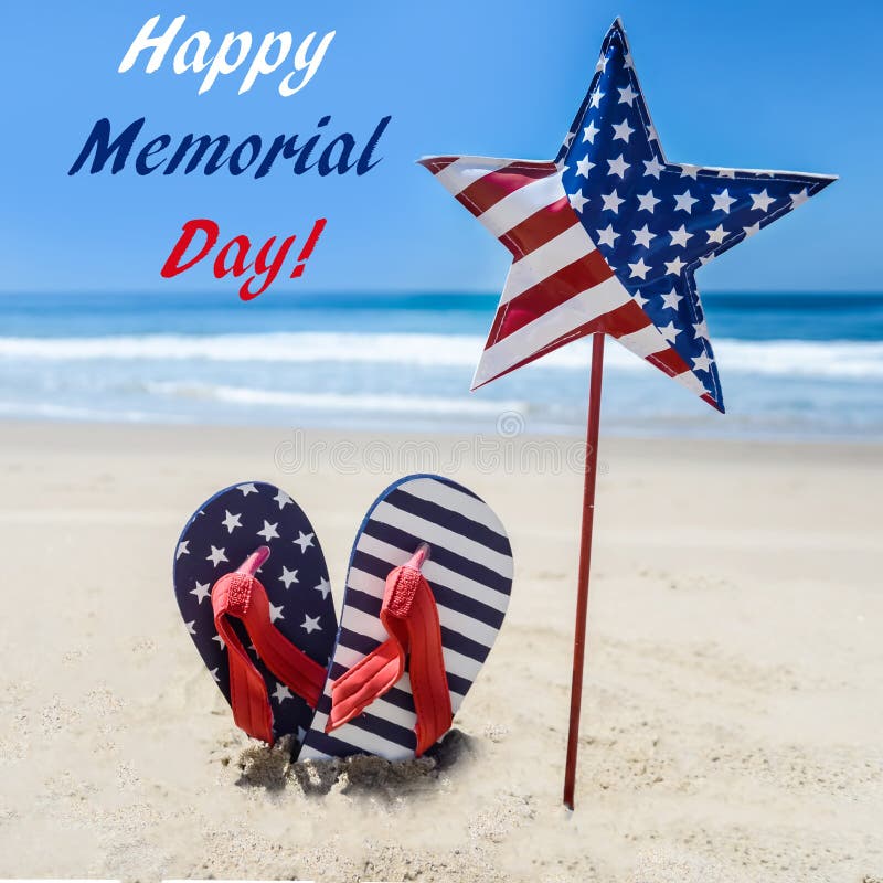 Memorial Day Background On The Beach Stock Photo Image of patriotic