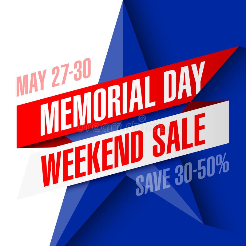 Memorial Day -de banner van de Weekendverkoop stock illustratie Memorial Day -de banner van de Weekendverkoop stock illustratie