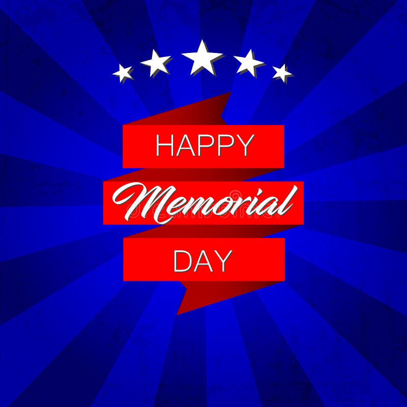 Memorial Day felice! illustrazione di vettore su fondo blu illustrazione vettoriale Memorial Day felice! illustrazione di vettore su fondo blu illustrazione vettoriale