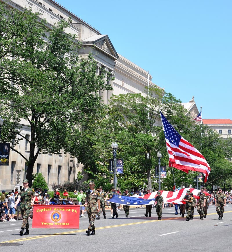 Memorial Day Parade in Washington, DC. Editorial Stock Image Image of