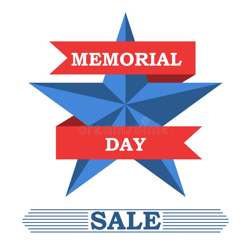 Memorial Day Sale Banner Stock Vector Image 71493450