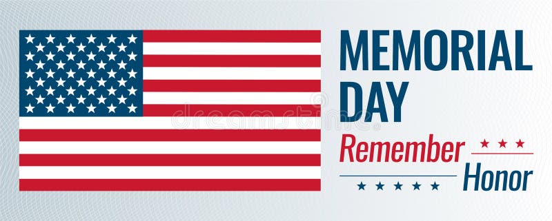 Memorial Day, vectorillustratie Herinner en eer tekst met de vlag van de V.S. royalty-vrije illustratie Memorial Day, vectorillustratie Herinner en eer tekst met de vlag van de V.S. royalty-vrije illustratie