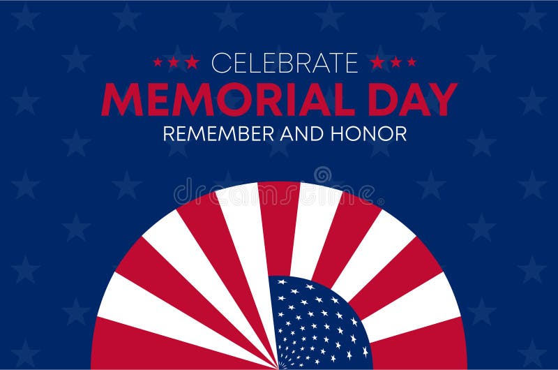 Memorial Day Web Banner. Happy Memorial Day Holiday Post. Memorial Day