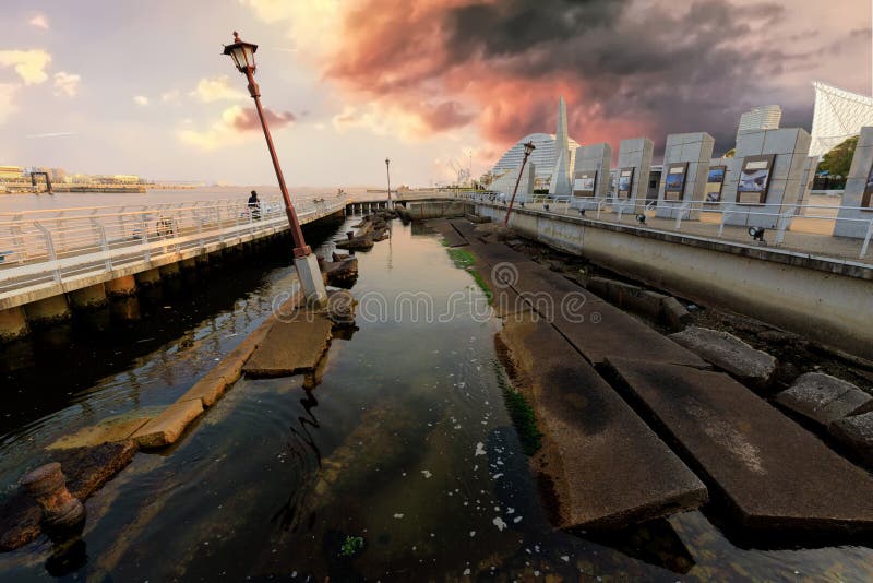 Memorial Of The Kobe Earthquake Stock Photo - Image of memory, couds