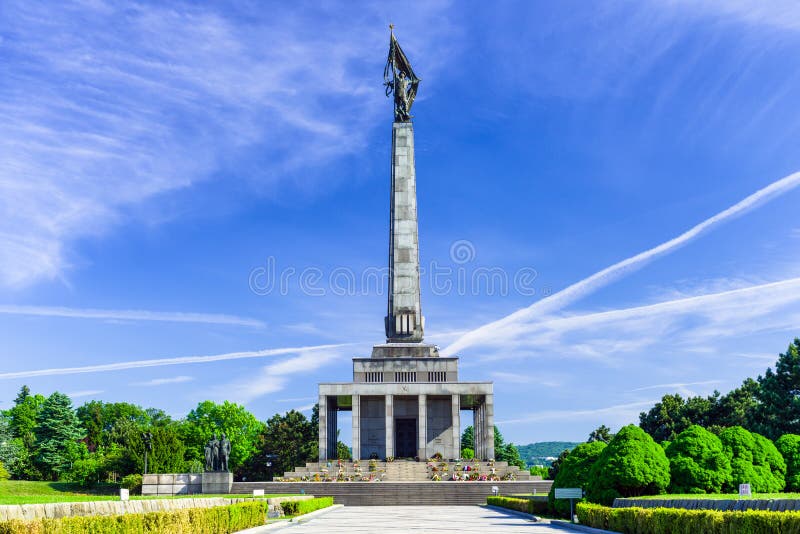 Memorial Monument Slavin in Bratislava Slovakia Stock Photo Image