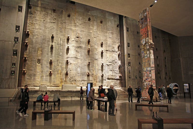 9/11 Memorial Museum, Foundation Hall at Ground Zero,WTC stock photo 9/11 Memorial Museum, Foundation Hall at Ground Zero,WTC stock photo