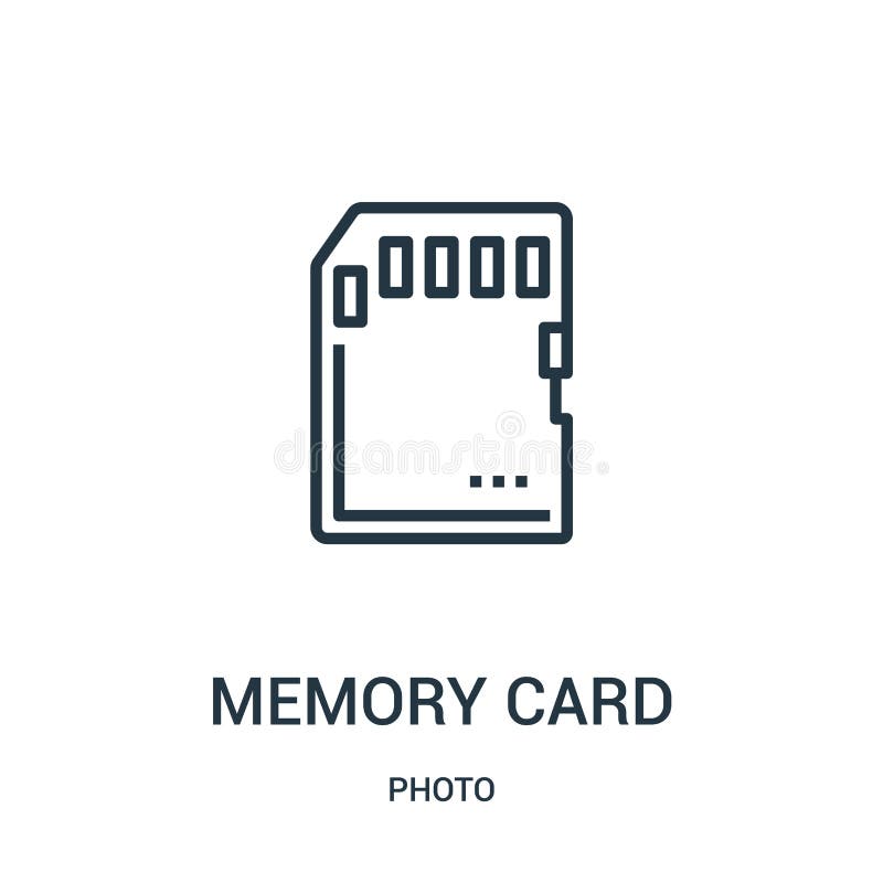 Memory card icon, linear isolated illustration, thin line vector, web  design sign, outline concept symbol with editable stroke on white  background Stock Vector Image & Art - Alamy