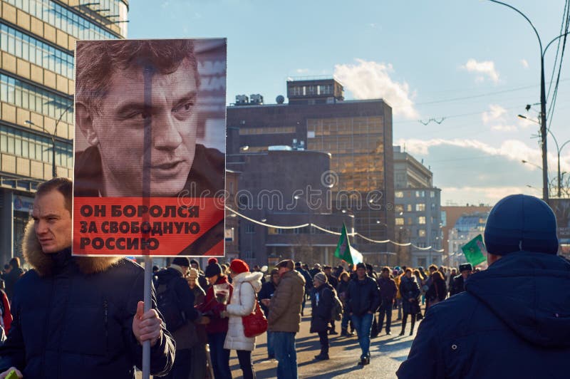 Memory march of slain politician Boris Nemtsov