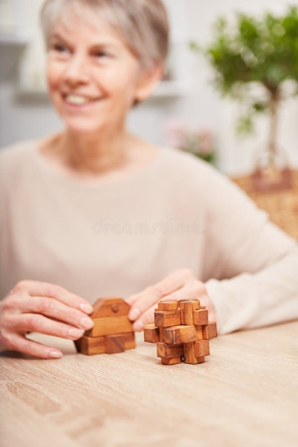 Memory Training Excercise for Senior Citizen Stock Photo Image of
