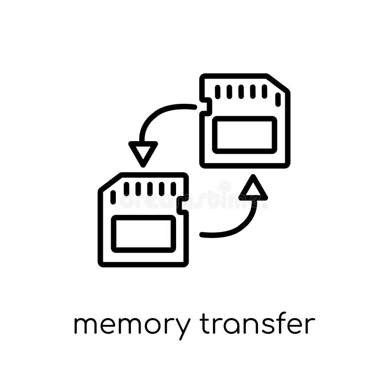 white memory vector icon on black background. modern flat memory