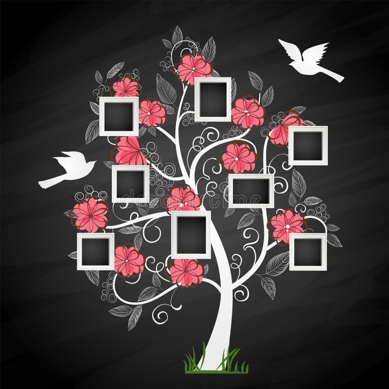 Memories Tree with Photo Frames, Insert Picture Stock Vector Memories Tree with Photo Frames, Insert Picture Stock Vector