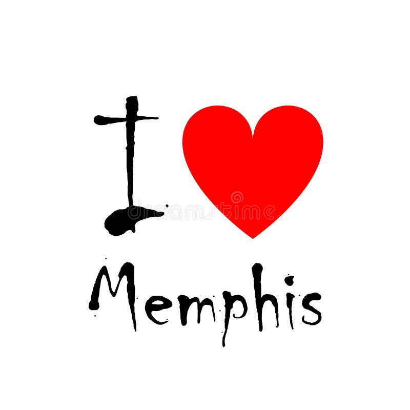 I Love Memphis, Logo. Decorative Background Can Be Used for Wallpapers,  Printing Pictures Stock Illustration - Illustration of mississippi, county:  103010994