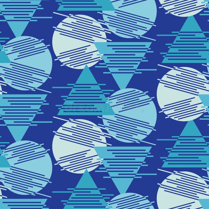 Memphis Seamless Pattern Geometric Seamless Pattern in 80s Style