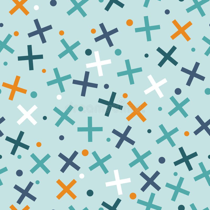 Crosses and Circles Pattern Stock Illustration - Illustration of cross ...