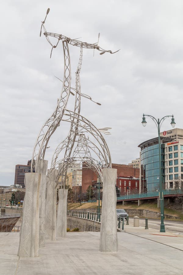 Memphis, TN/USA - circa February 2016: Modern Sculpture at Beale Street Landing in Memphis, Tennessee royalty free stock photo Memphis, TN/USA - circa February 2016: Modern Sculpture at Beale Street Landing in Memphis, Tennessee royalty free stock photo
