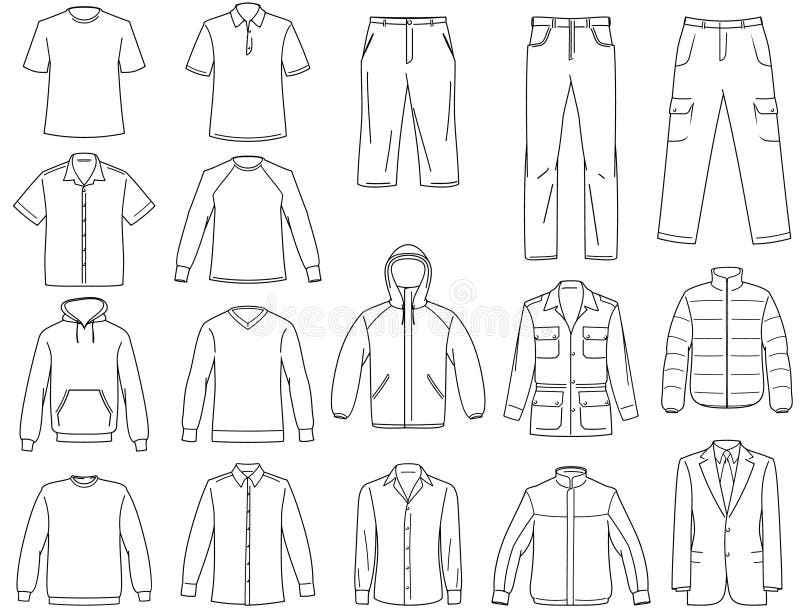 Women S Fashion Clothes Vector Set Stock Vector - Illustration of ...