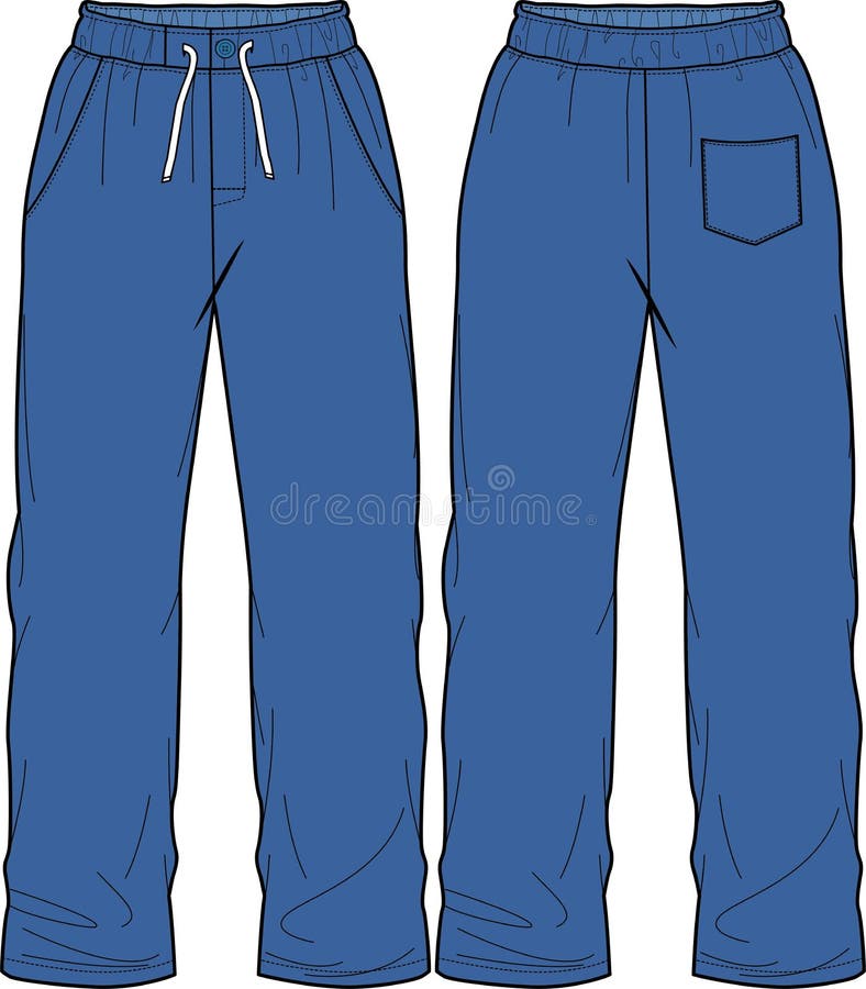 Men and Boys Bottom Wear Joggers and Trousers Stock Illustration ...