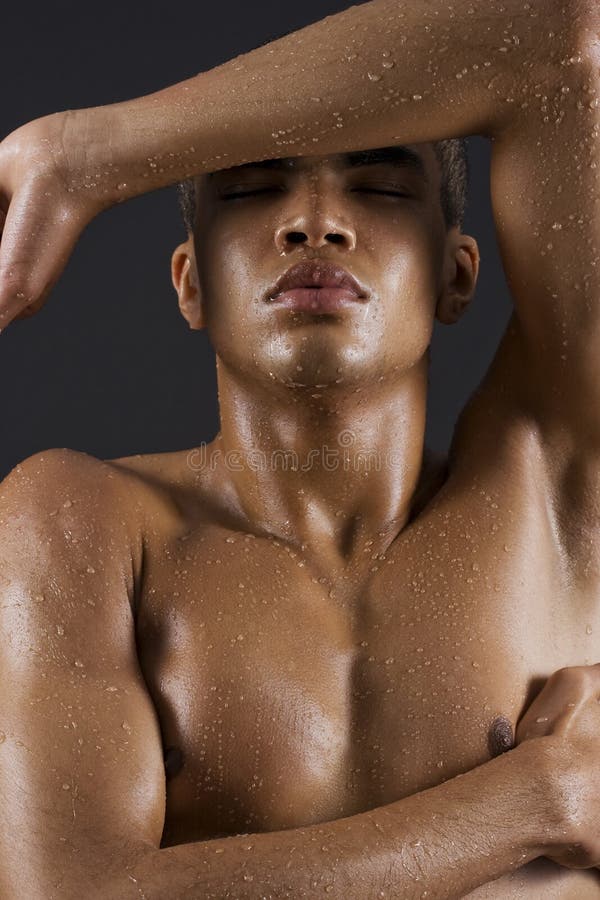 Men enjoying the shower