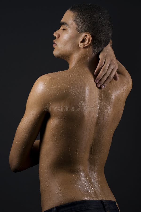 Men enjoying the shower