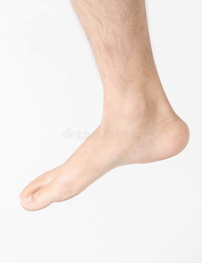 Men foot isolated on white background royalty free stock photography Men foot isolated on white background royalty free stock photography