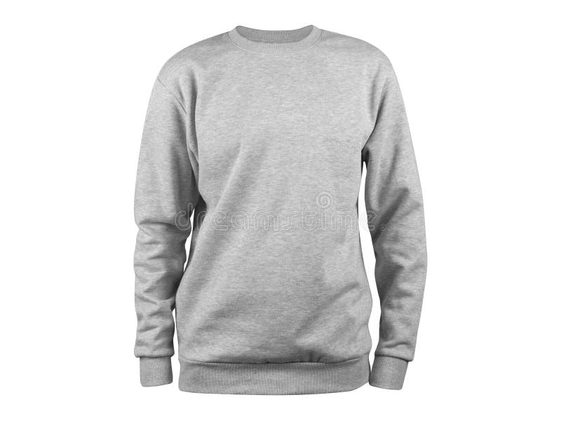 Download Men Grey Blank Sweatshirt Template Natural Shape On Invisible Mannequin For Your Design Mockup For Print Isolated On White B Stock Photo Image Of Back Gray 139075972