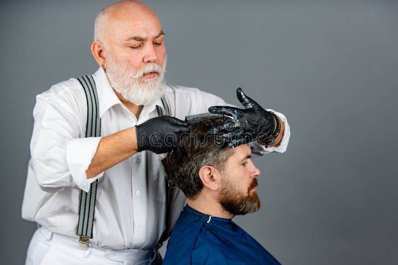 Men Hair Color. Barber Colored Hair Beard and Moustache. Stock Image -  Image of hairdresser, hipster: 199729423
