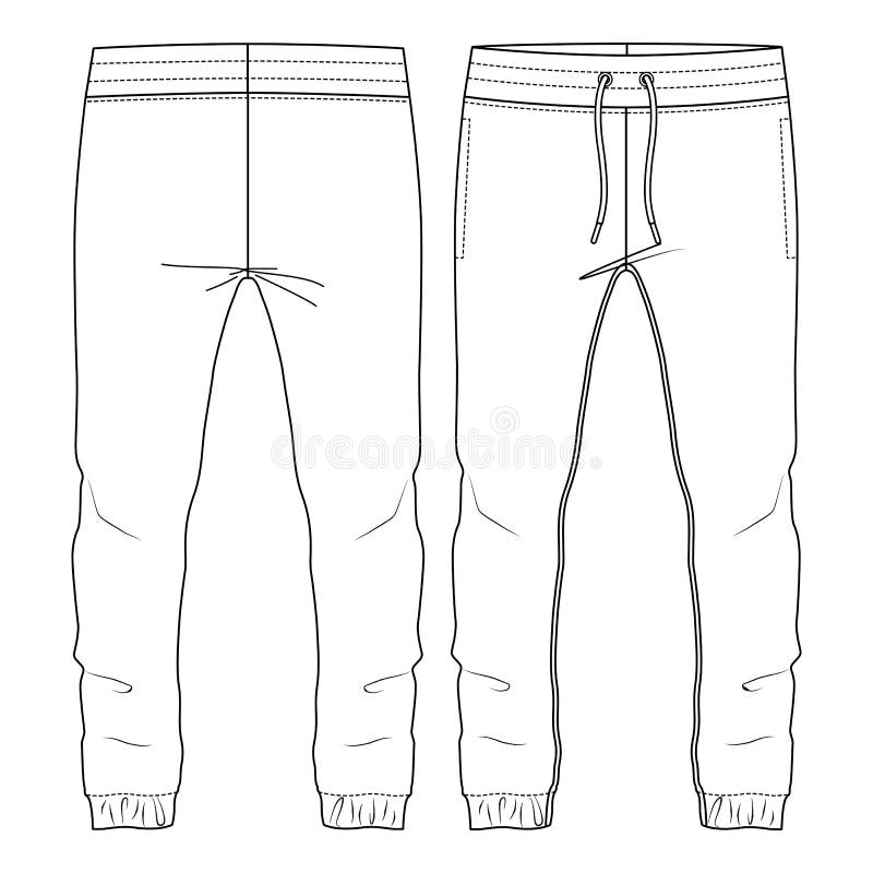 Men Sketch Technical Trousers Stock Illustrations – 1,579 Men Sketch ...