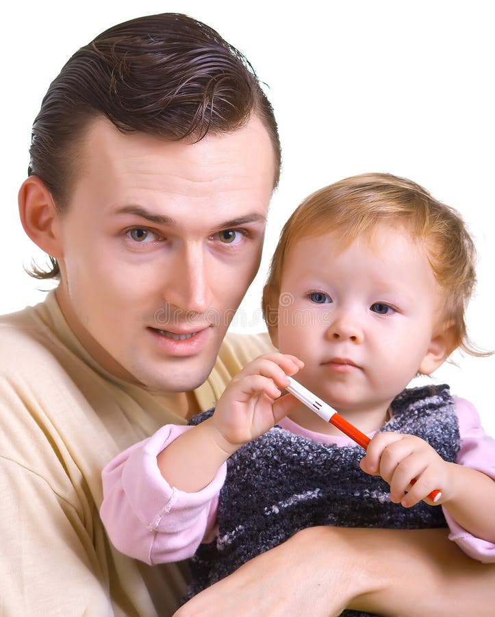 Men with a little child stock image. Image of adult, life 8073931