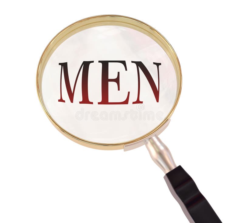 Men magnify stock illustration