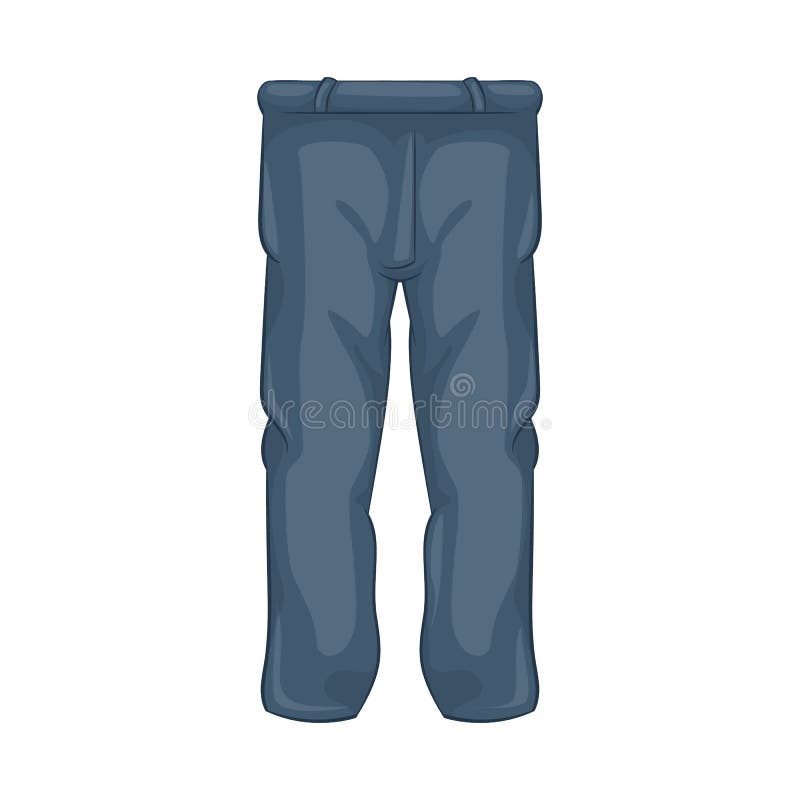 Men Pants Icon, Cartoon Style Stock Vector Illustration of pocket