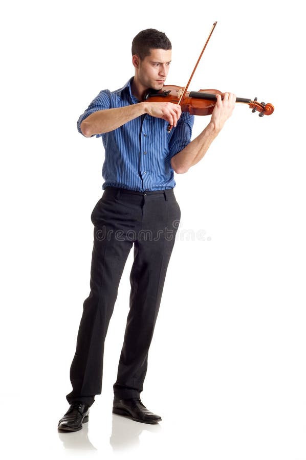 Men playing violin stock photo. Image of male, performance 14094628