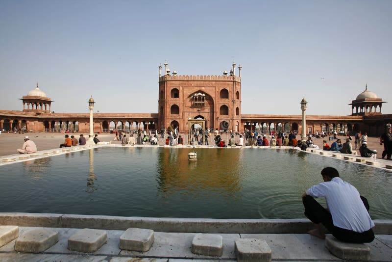 Men at prayer time at Jama Masjid