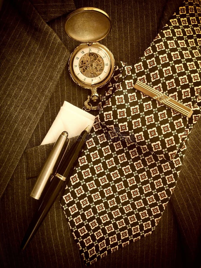 Men S Accessories with Black Suit Stock Image Image of handkerchief