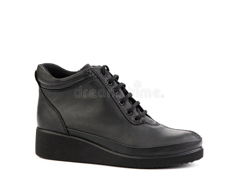 Men S Autumn Black Leather Jodhpur Boots with Laces Isolated White ...