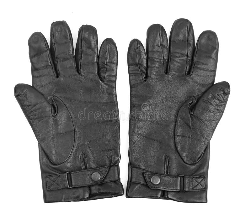 Men s black leather gloves stock photo. Image of glove 66372494