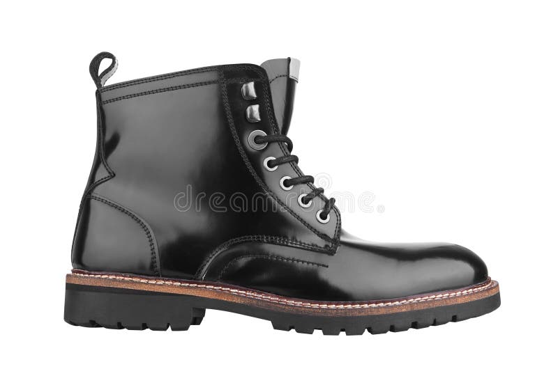 Men`s Black Leather Shoes stock photo. Image of male 85145226