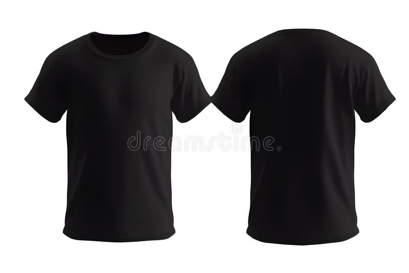 Men S Black T-Shirt Template for Design Mockup and Print. Generative AI ...