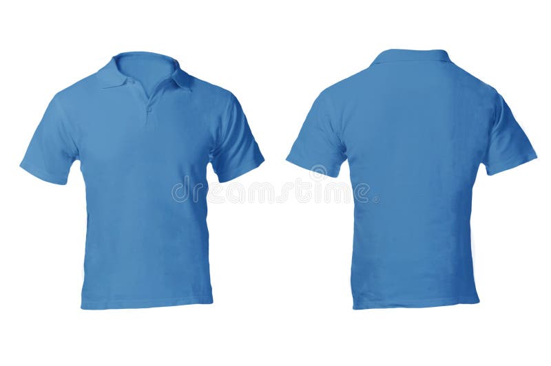 Download Men's Blank Blue Polo Shirt Template Stock Image - Image ...