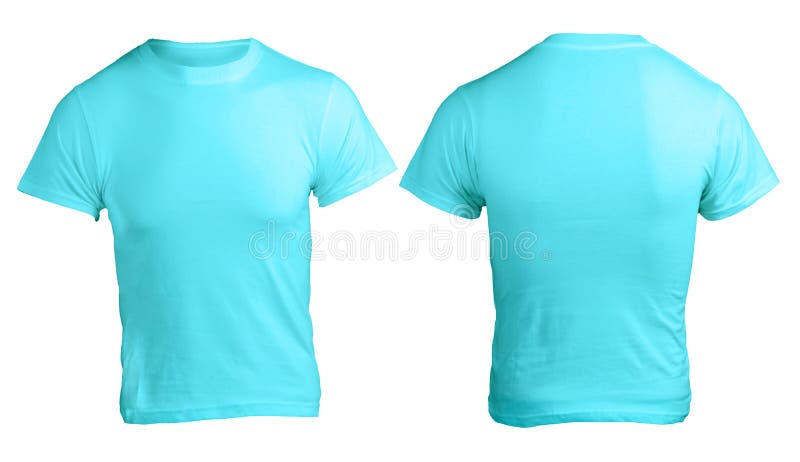Download Men's Blank Blue Shirt Template Stock Image - Image of ...