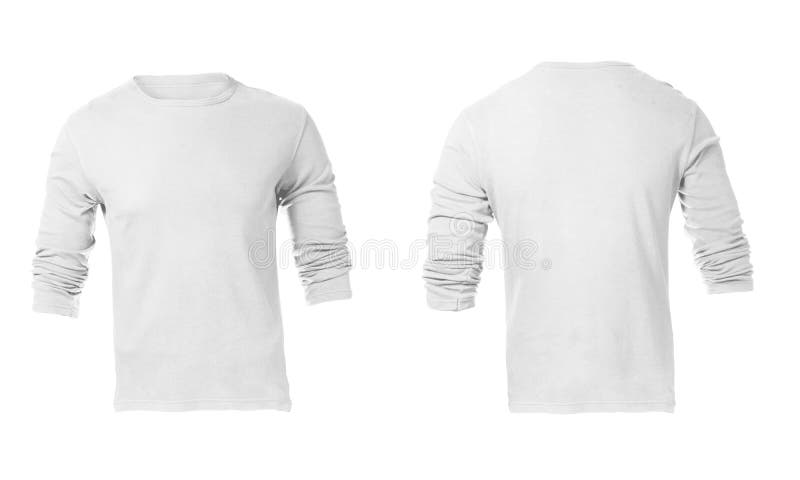 Download Men's Blank White Long Sleeved Shirt Template Stock Photos ...