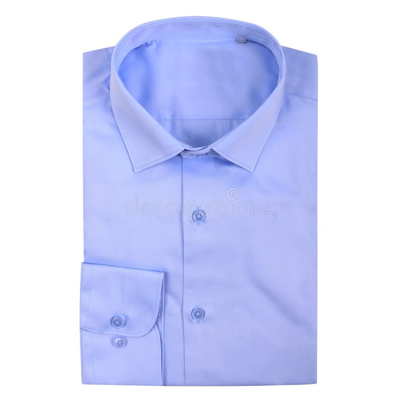 Men`s Blue Folded Shirt with Collar Stock Image Image of business