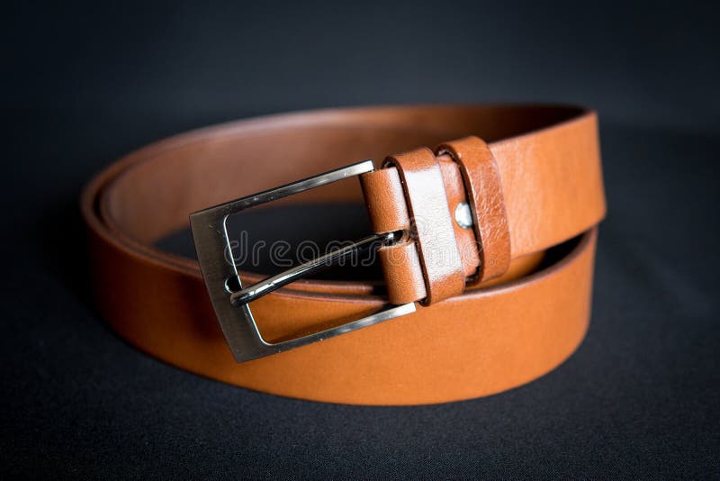 Men& x27;s brown belt stock image. Image of garment - 158005177