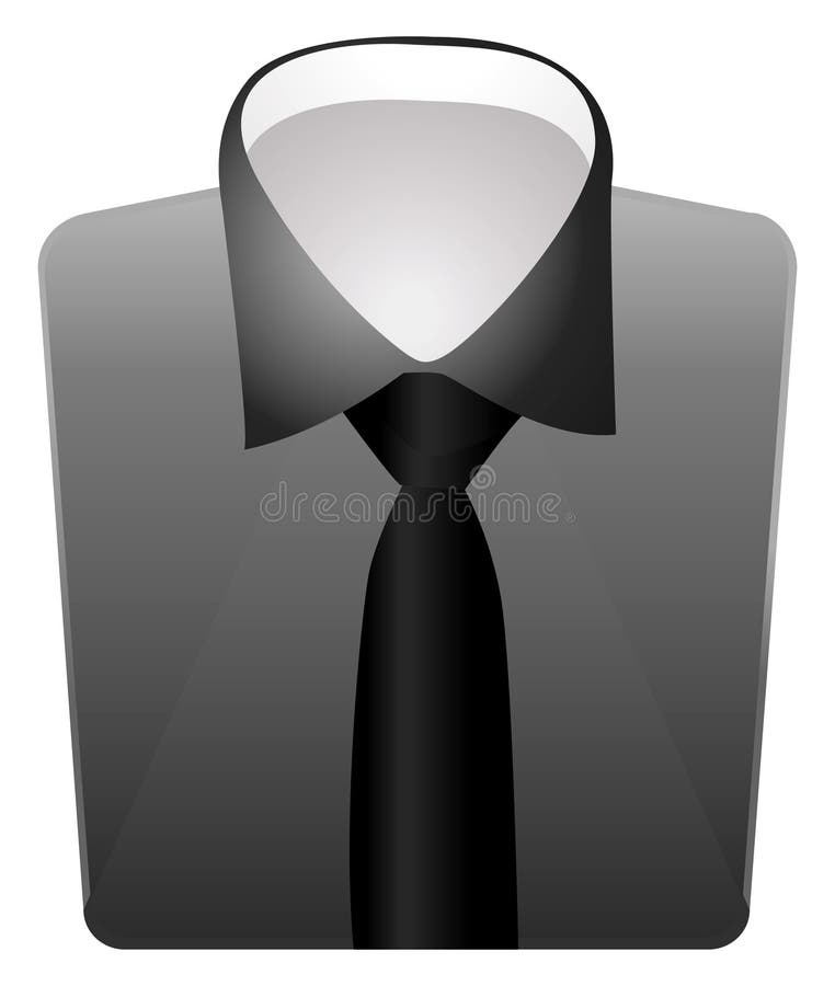 Mens white dress shirt Royalty Free Vector Image