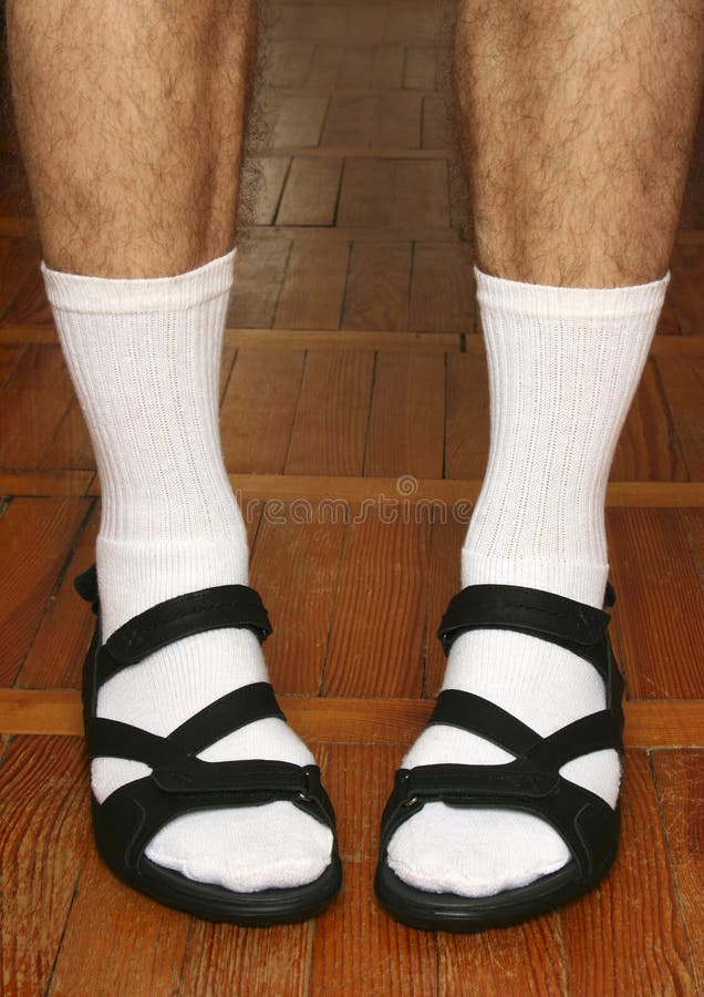 male feet in sandals