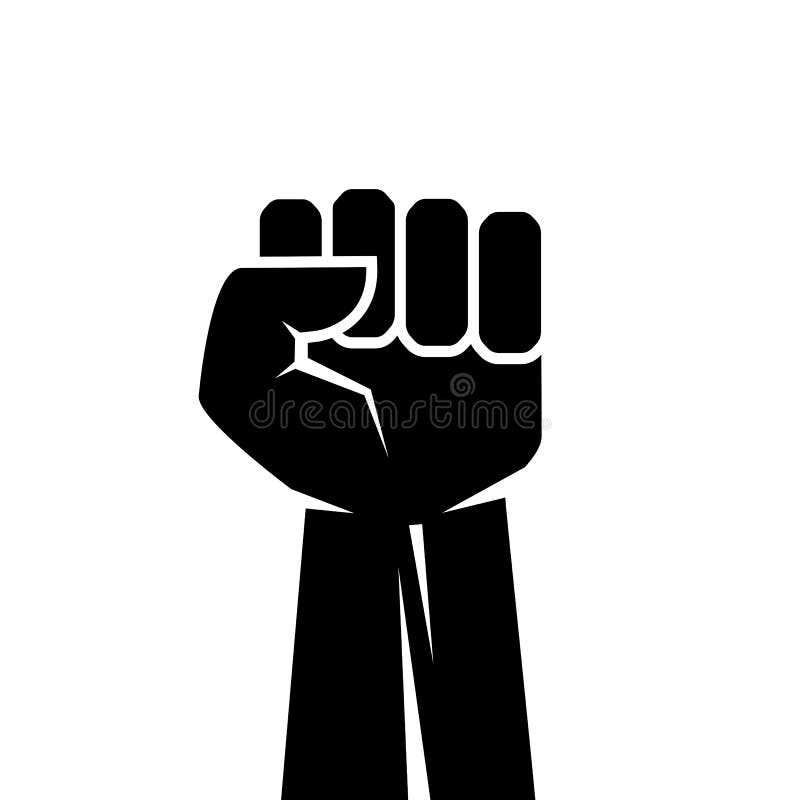 Men`s fist hand silhouette icon