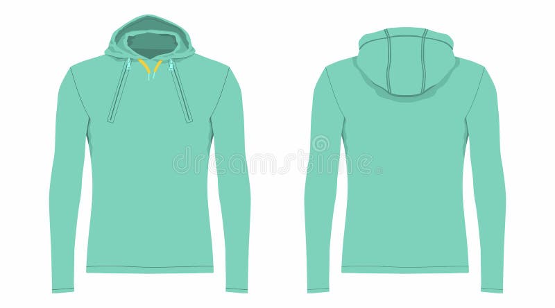 Men`s green hoodie stock vector. Illustration of dress - 109569741