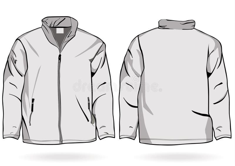 Download Men's Jacket Or Sweatshirt Template With Zipper Royalty ...