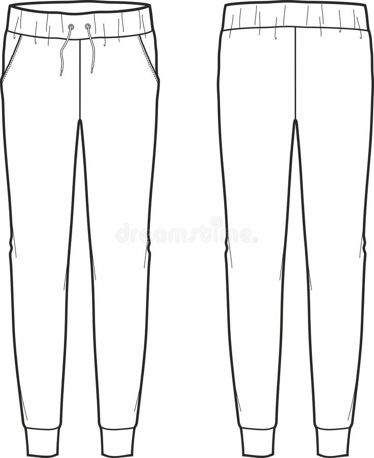 Men`s joggers stock vector. Illustration of cuff, black 265364530