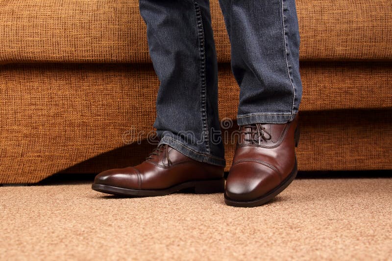 Disadvantage puff cabbage Men`s Legs in Jeans Shod in Classic Brown Oxford Shoes Stock Photo - Image of profile, shoe: 126373984 Disadvantage puff cabbage Men`s Legs in Jeans Shod in Classic Brown Oxford Shoes Stock Photo - Image of profile, shoe: 126373984