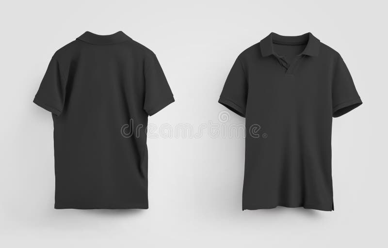 Men S Blank Black Polo Shirt Template Stock Photo - Image of clothing ...